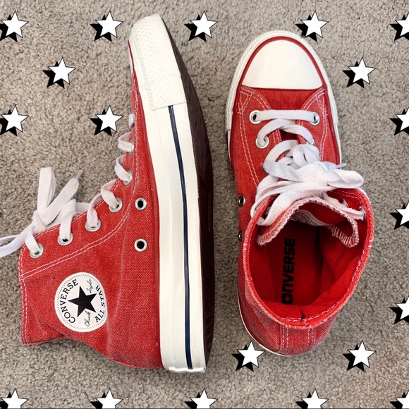 red high top converse size 4
